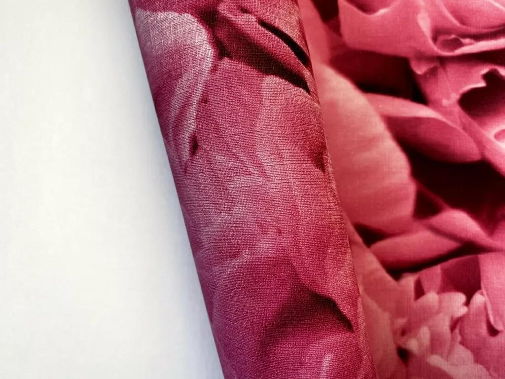 Rózsa mintás vlies tapéta rózsaszín rózsa mintával
