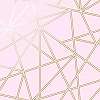 Rózsaszín alapon metál fényű modern arany geometrikus mintás vlies tapéta