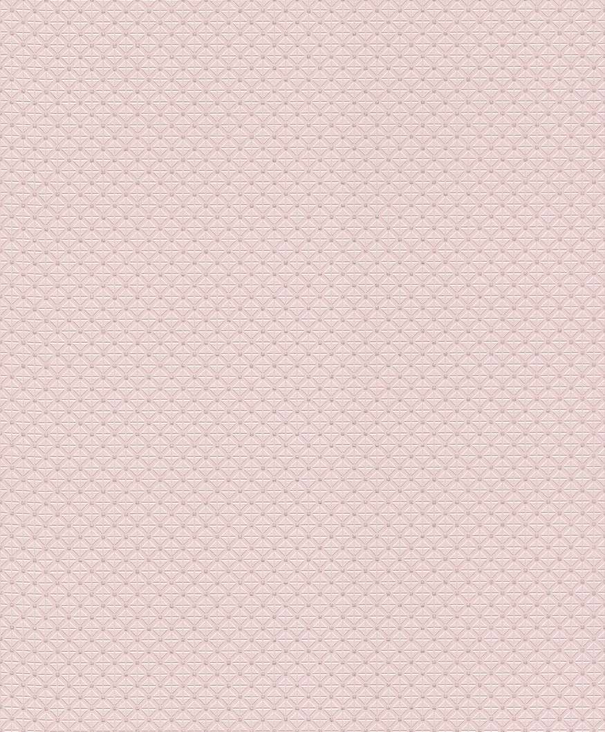 Rózsaszín apró geometrikus mintás vlies dekor tapéta