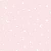 Rózsaszín csillag és félhold mintás tapéta lányszobába