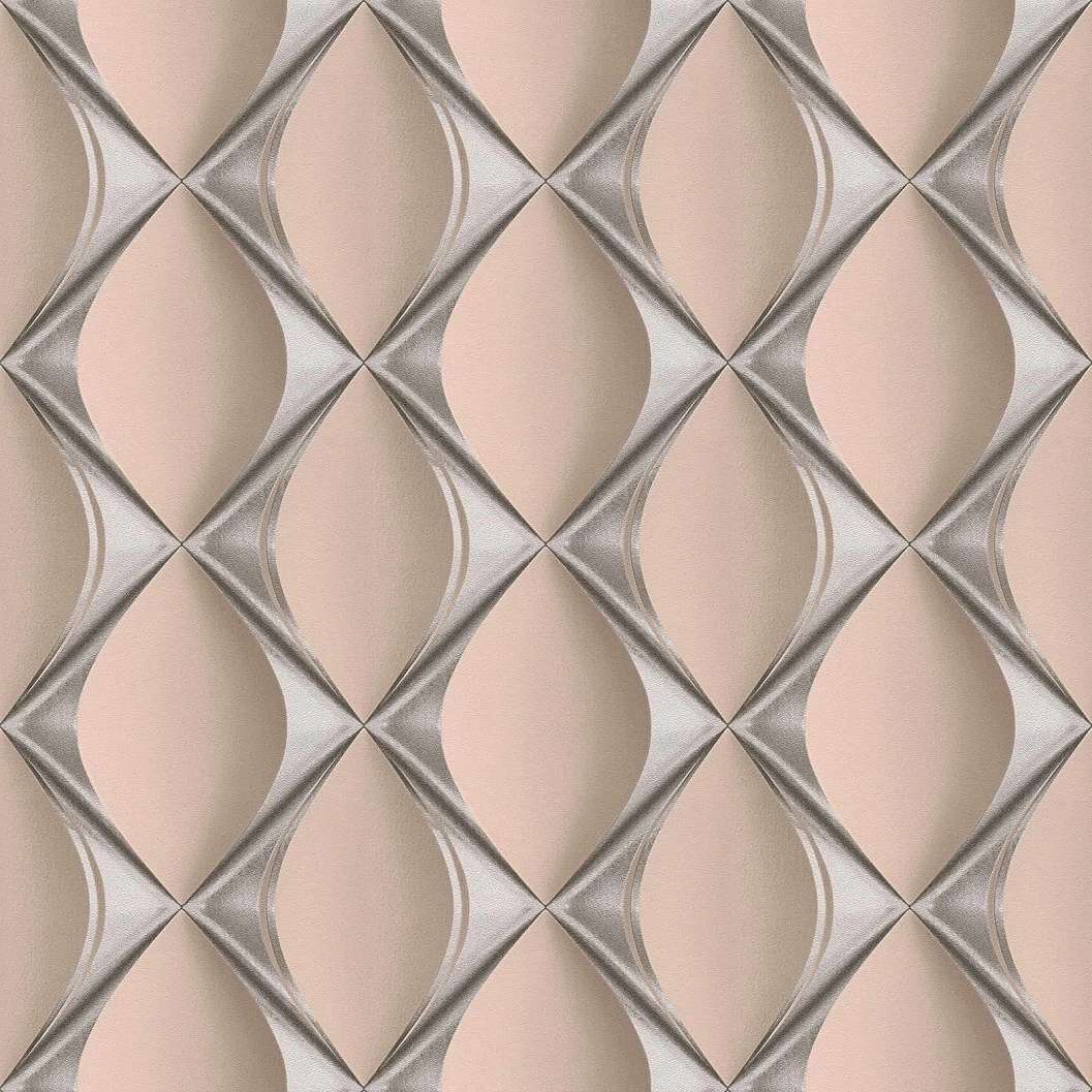 Rózsaszín design tapéta modern geometriai mintával