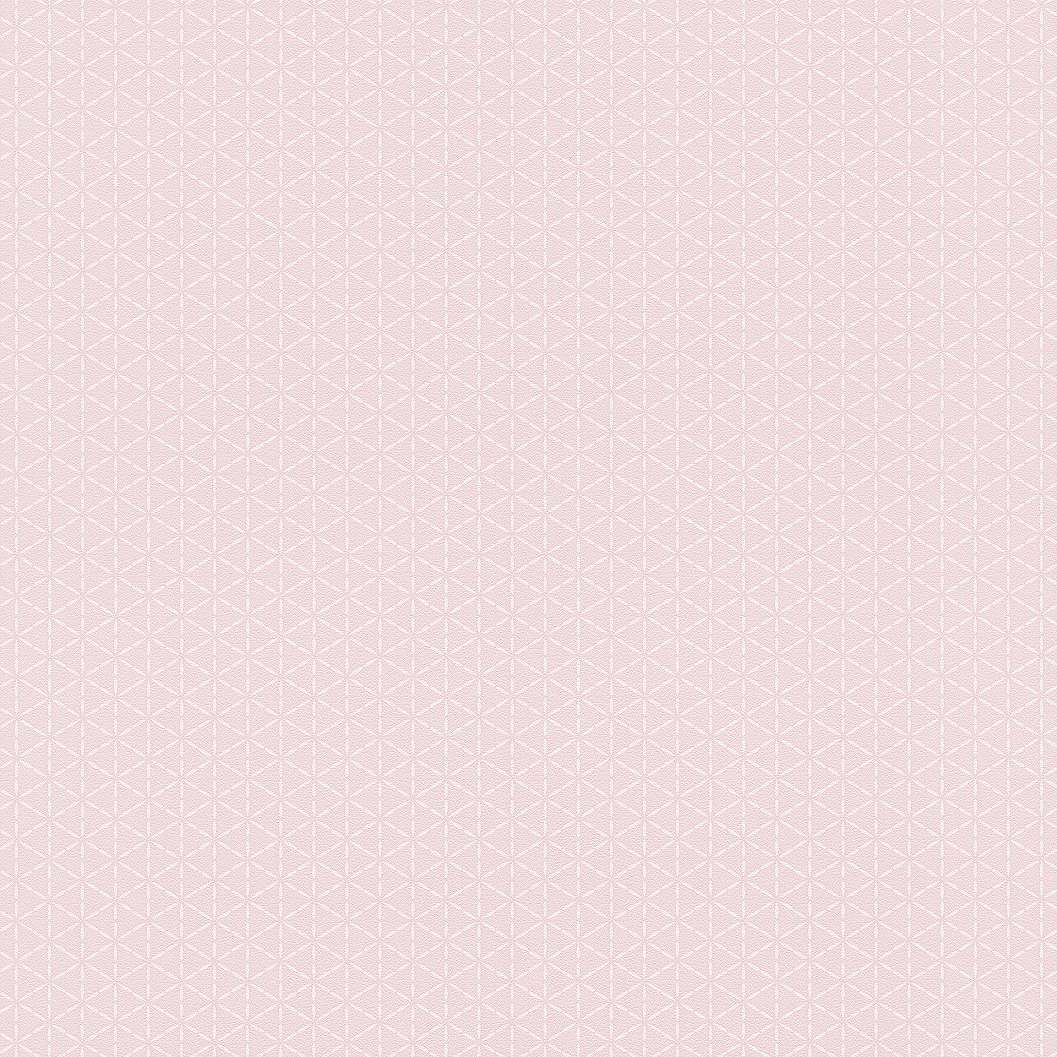 Rózsaszín fehér geometriai mintás tapéta