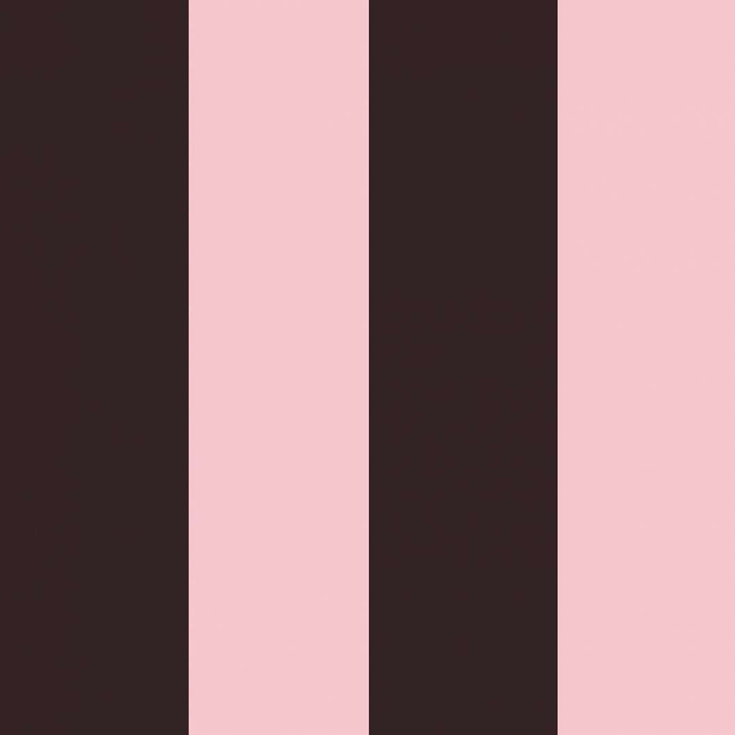 Rózsaszín fekete vastag csíkos mintás vlies gyerektapéta