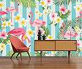 Rózsaszín flamingók fali poszter
