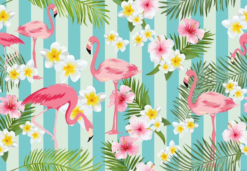 Rózsaszín flamingók fali poszter