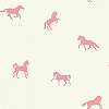 Rózsaszín lovacska mintás tapéta
