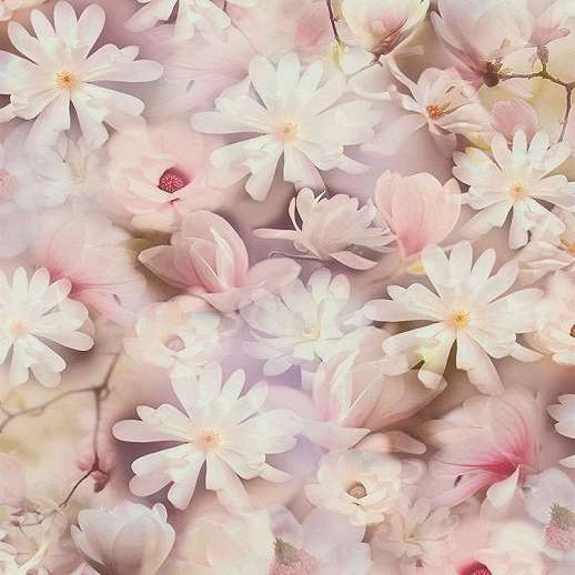 Rózsaszín mosható dekor tapéta virág mintával