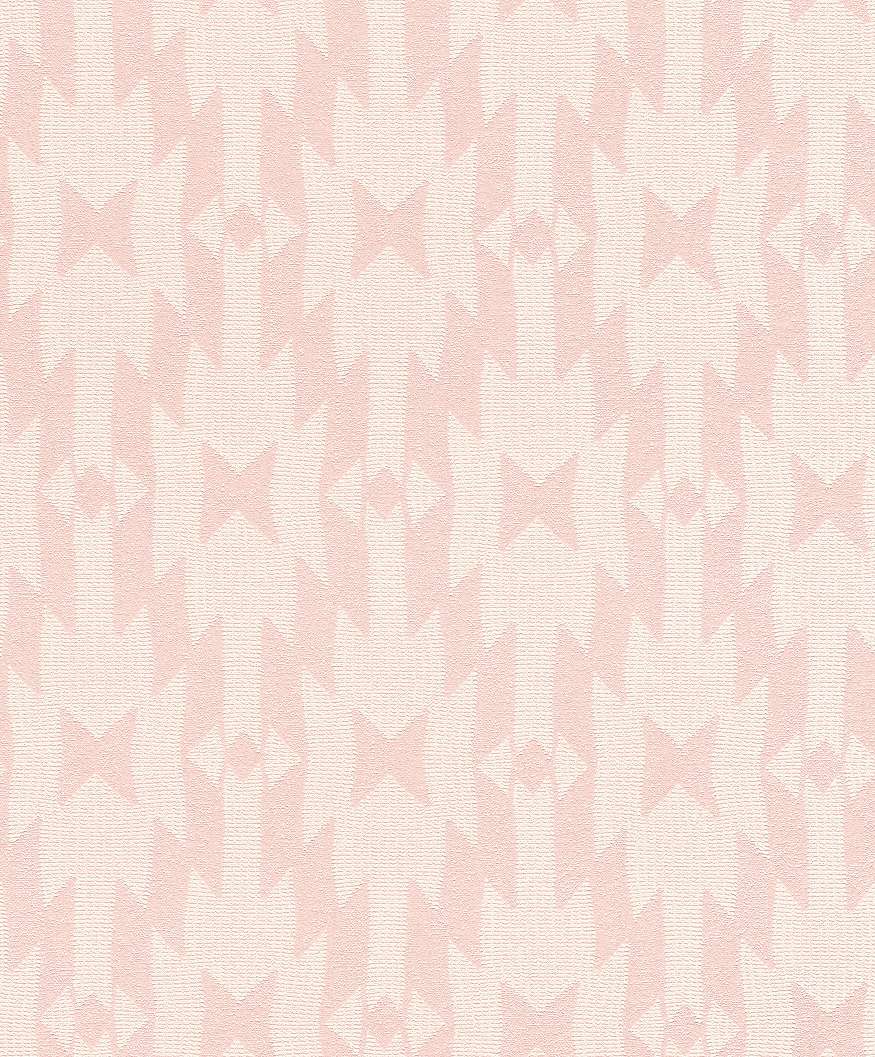 Rózsaszín orientális mintás vlies tapéta