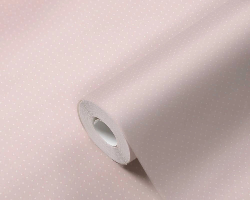 Rózsaszín pöttyös mintás vinyl tapéta