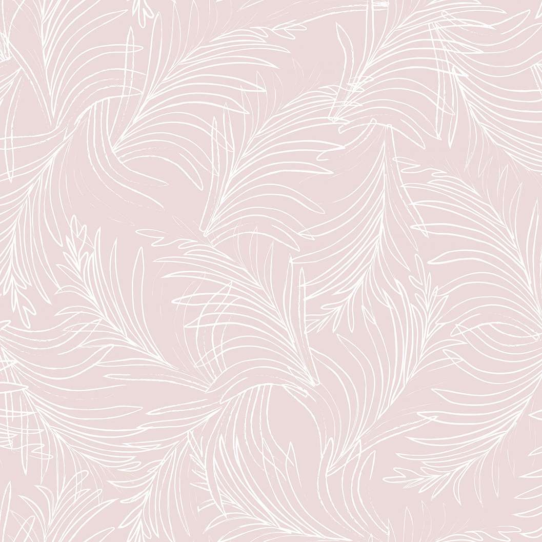 Rózsaszín tapéta finom leveles mintával