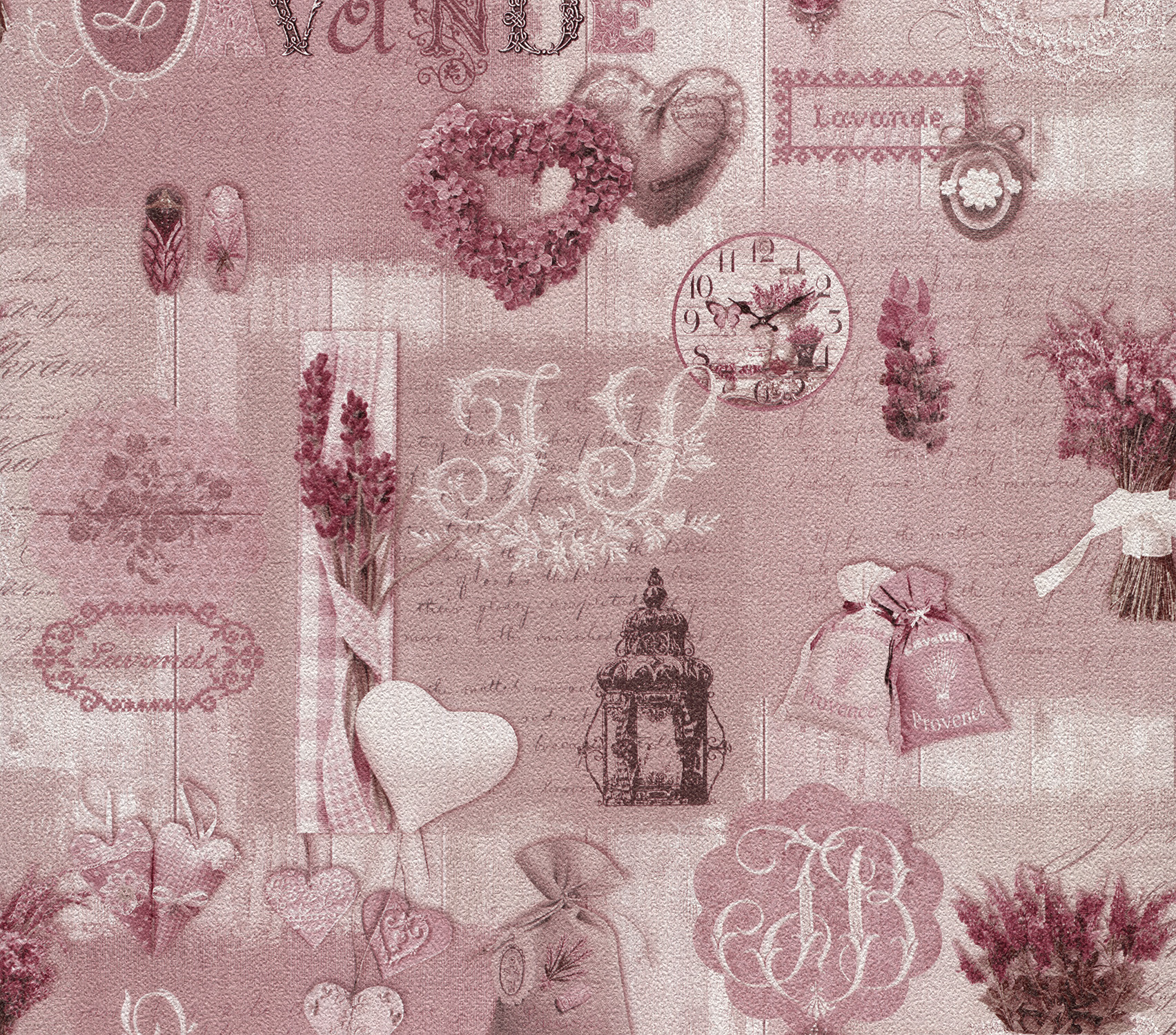 Rózsaszín vintage stílusú tapéta