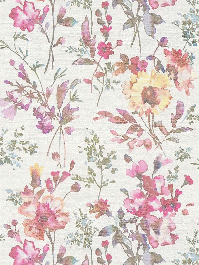 Rózsaszín virág mintás vinyl dekor tapéta