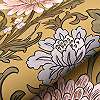Sárga angol stílusú vintage virágmintás vlies design tapéta