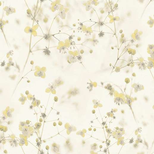 Sárga apró romantikus virágmintás design tapéta