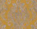 Sárga barokk mintás mosható felületű design tapéta