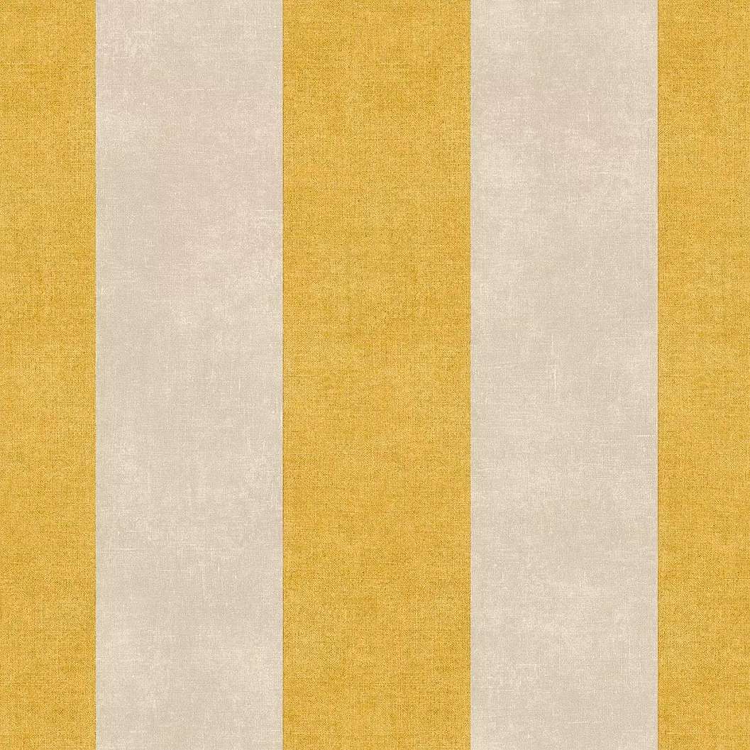 Sárga csíkos mintás vlies-vinyl tapéta