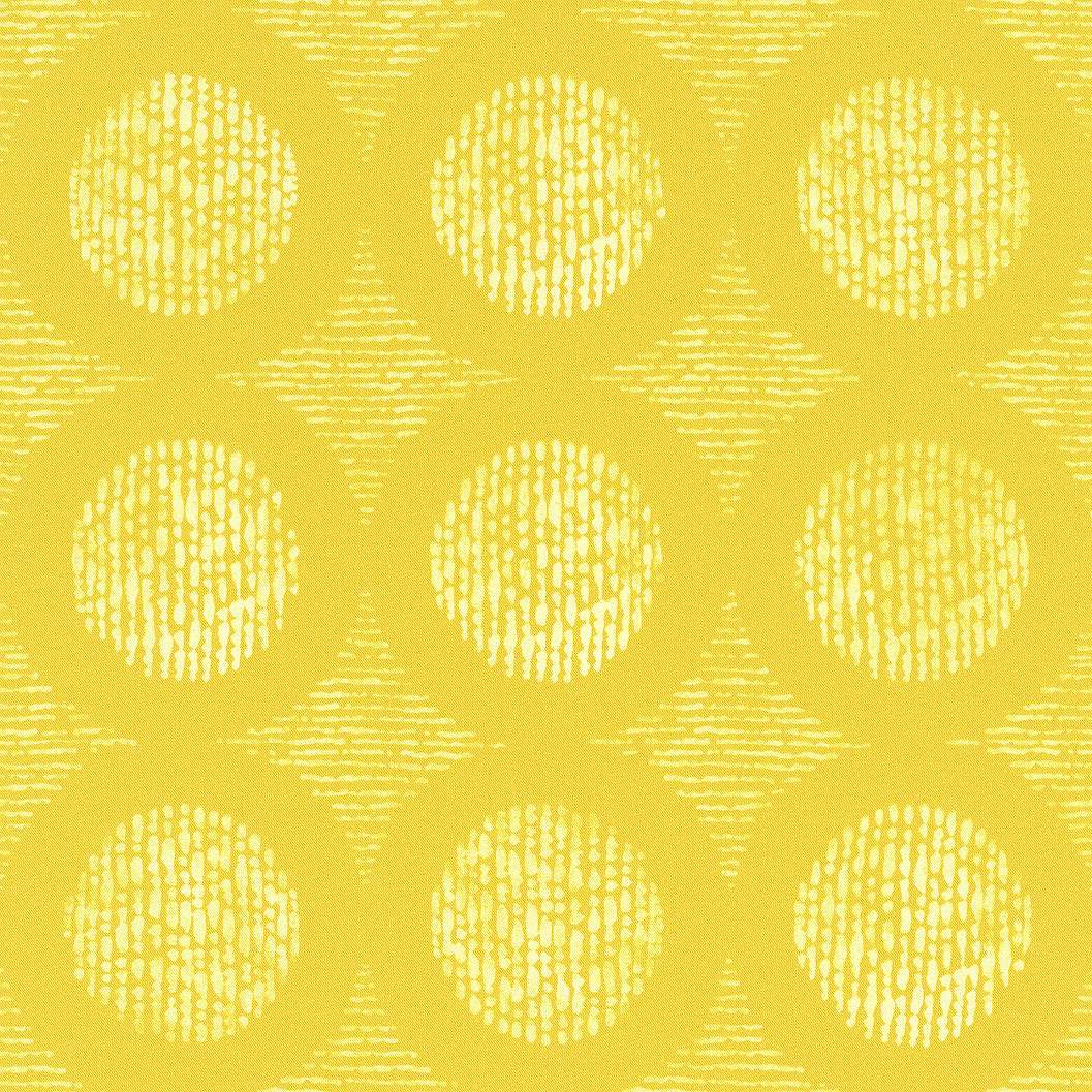 Sárga design korongok mintás tapéta