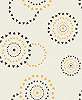 Sárga-fekete kör geometrikus mintás vlies tapéta