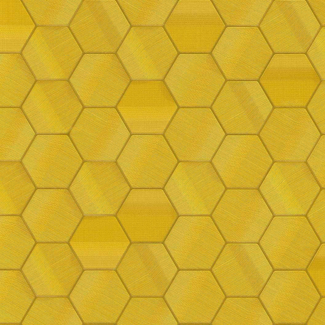 Sárga Lamborghini vinyl tapéta hexagon mintával
