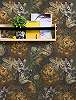 Sárga vintage virágmintás vlies dekor tapéta