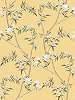 Sárga virágmintás klasszikus dekor tapéta