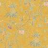 Sárga vlies tapéta trópusi virág mintával
