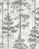 Skandináv design tapéta szürke erdei fenyő mintával
