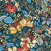 Skandináv stílusú levél és virágmintás dekor tapéta