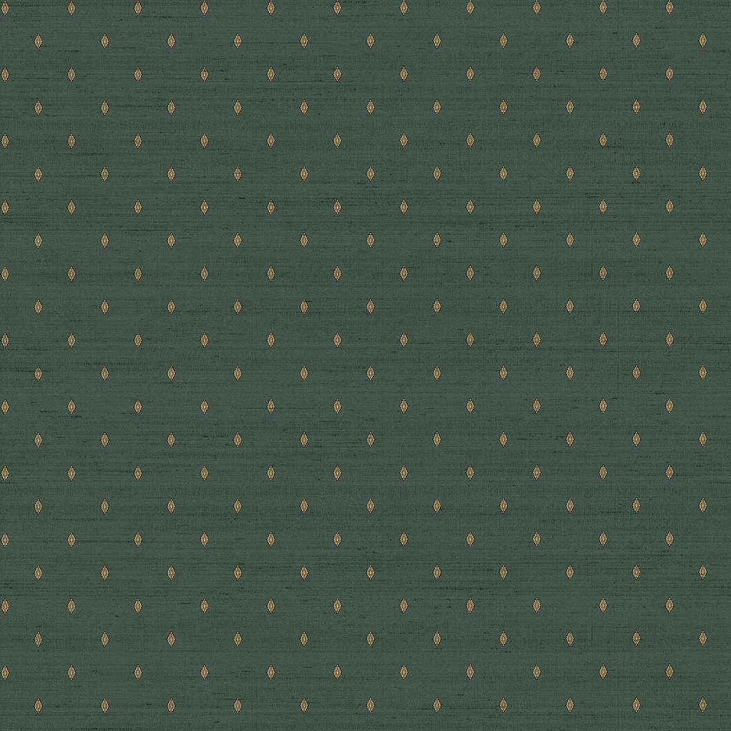 Smaragdzöld dekor tapéta apró káró mintával textilhatással