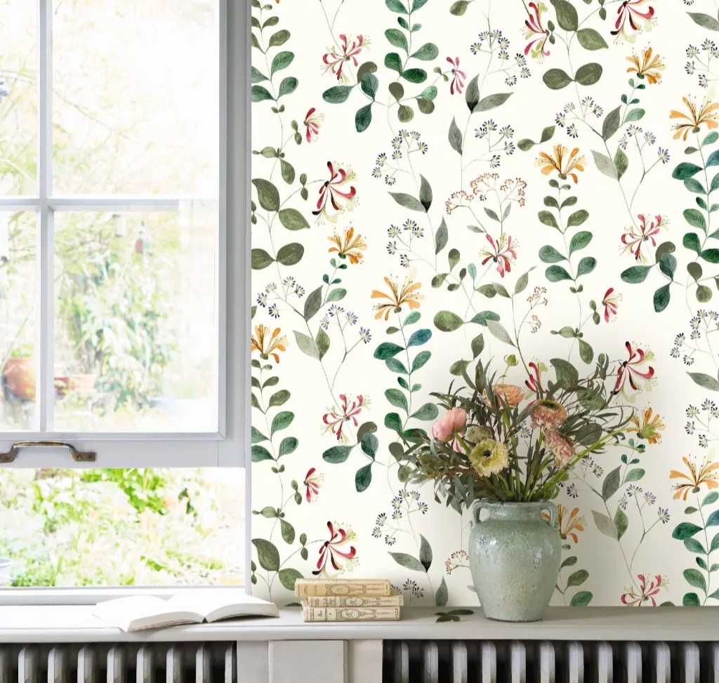 Sokszínű romantikus apró virág mintás design tapéta