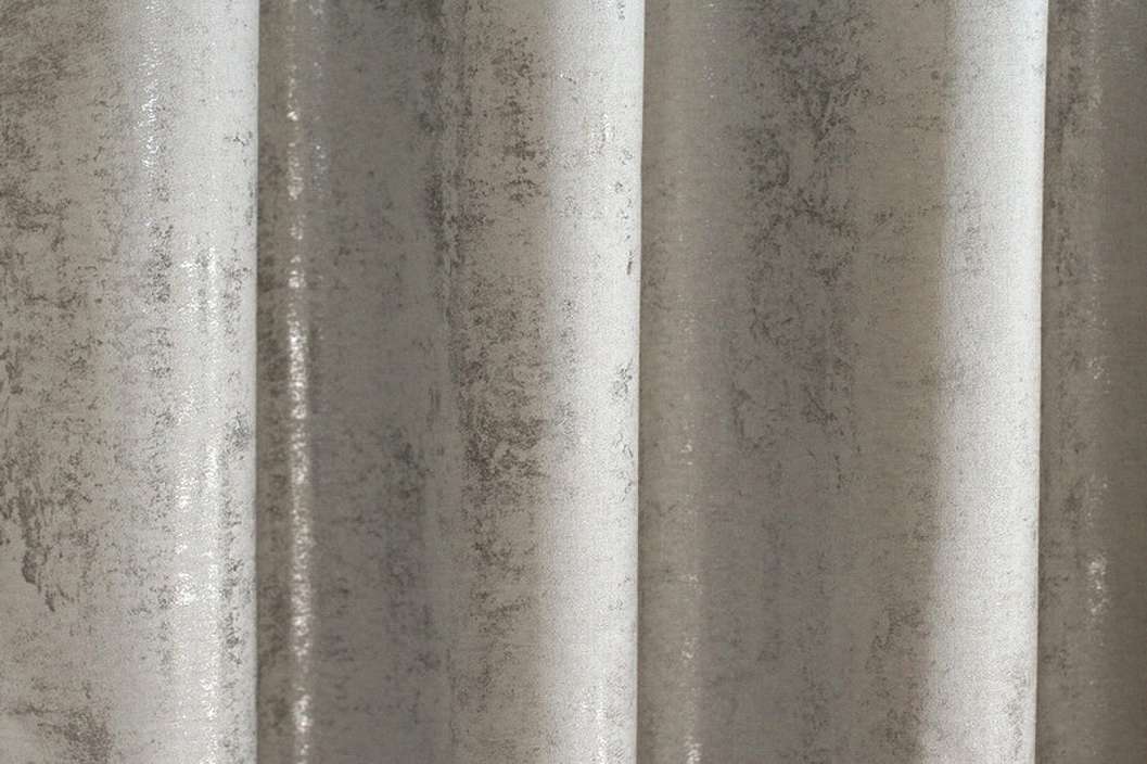 Sötétítő függöny textil anyag szürkésbarna taupe színben koptatott mintával