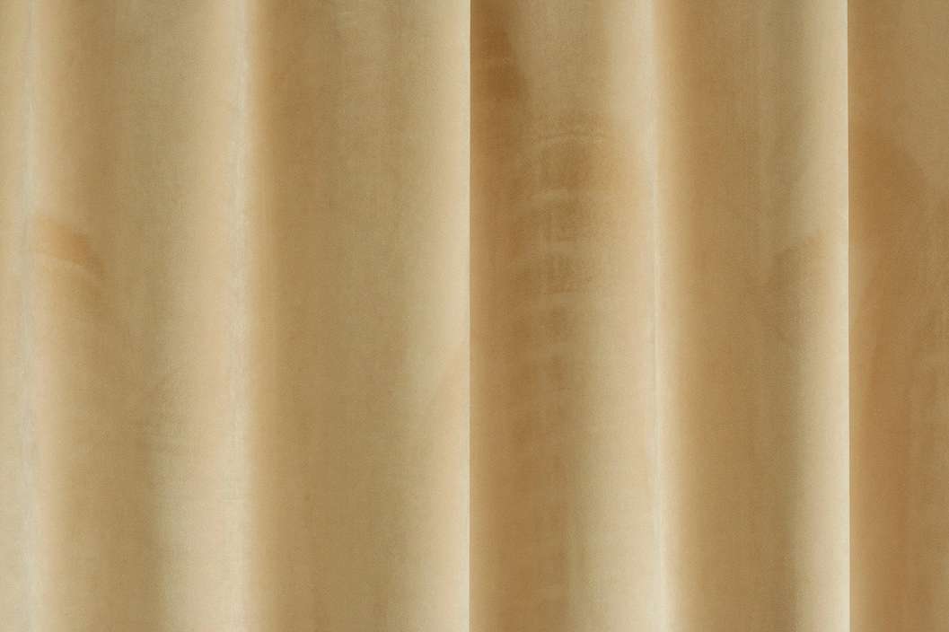 Sötétítő függöny textil bársonyos felülettel drapp színben