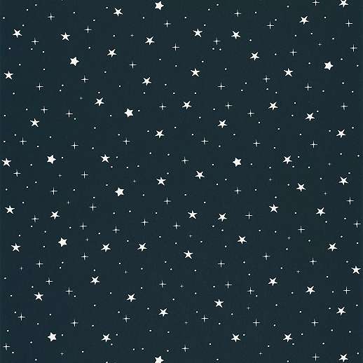 Sötétkék apró sötétben foszforeszkáló csillag mintás gyerek tapéta