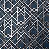 Sötétkék rosegold geometrikus design tapéta