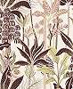 Sötétlila trópusi pálmalevél mintás Khroma design tapéta