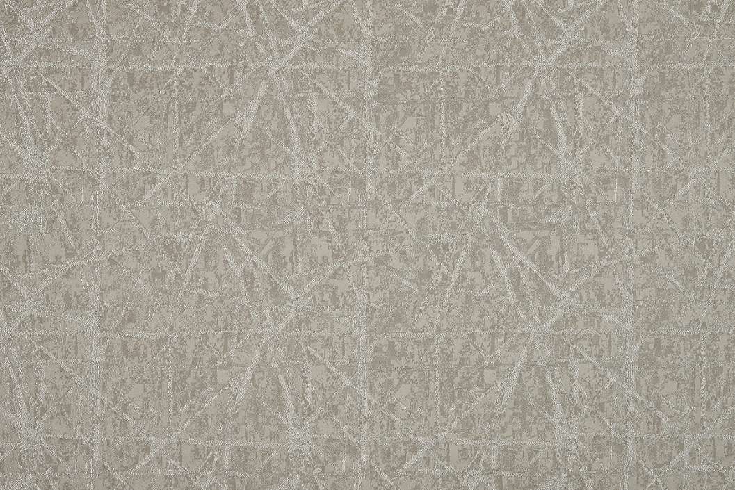 Sötétsítő függöny anyag szürkés ezüst geometria mintával 138cm széles