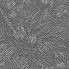 Sötétszürke metálos gyönyőrű botanikus mintás vlies design tapéta