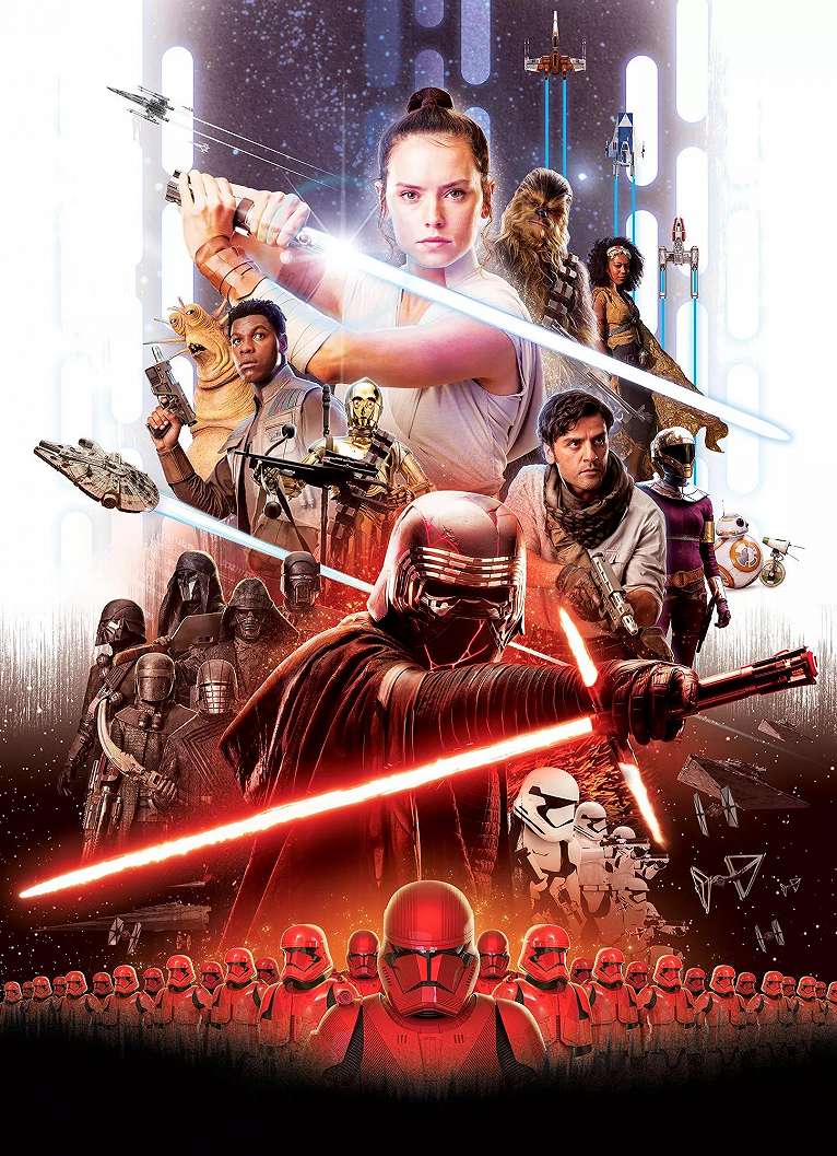 Star Wars fali poszter birodalmi és lázadók mintával