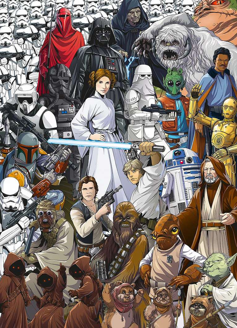 Star Wars fali poszter klasszikus képregény stílusban