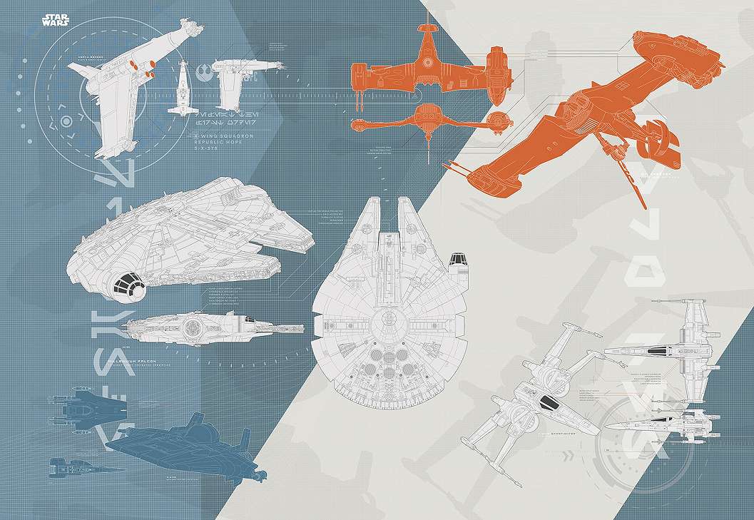 Star wars harci gép tervrajzok fali poszter