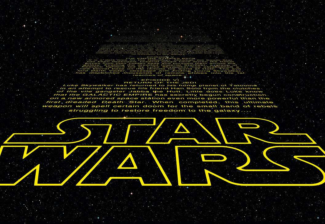 Star Wars intro fali poszter
