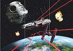 Star Wars Millenium Falcon és Death Star egyedi poszter