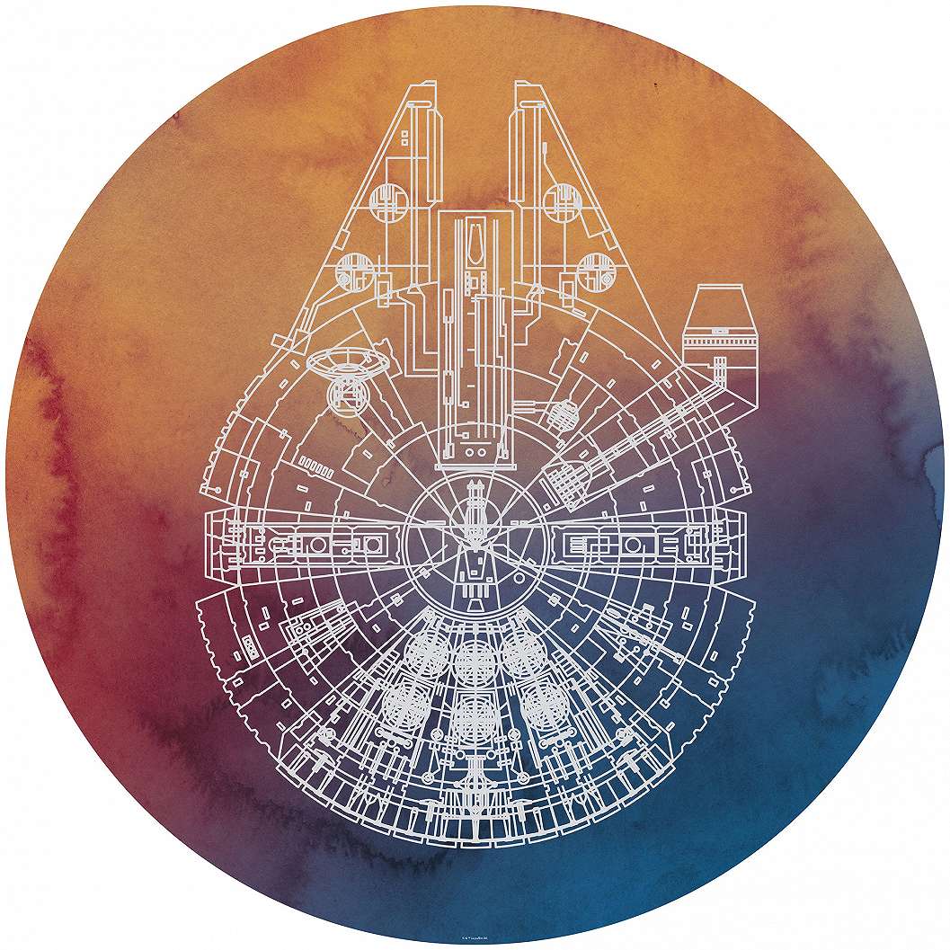Star Wars Millenium Falcon öntapadós posztertapéta