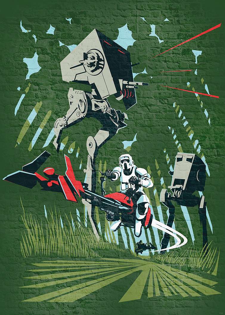 Star Wars poszter tapéta birodalmi lépegető mintával