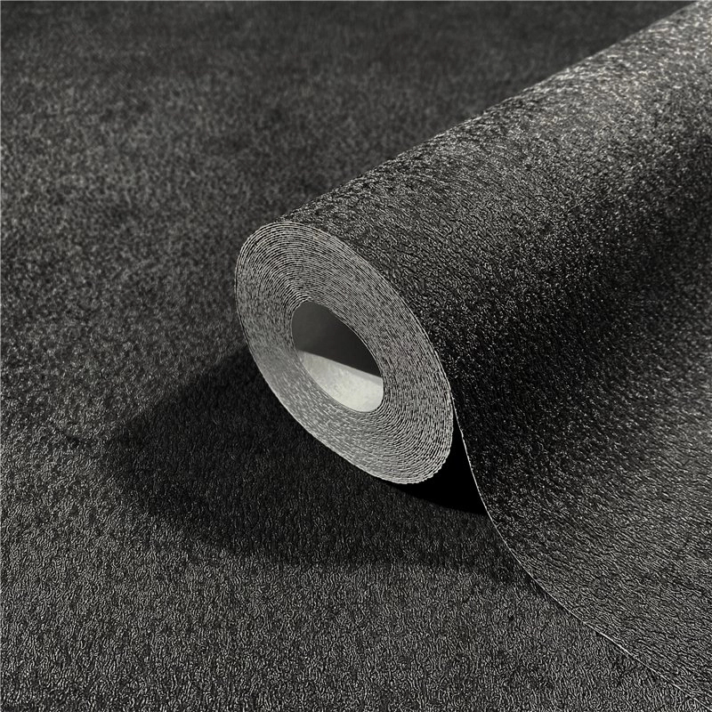 Struktúrált csoki fekete egyszínű design tapéta 70cm széles