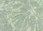 Struktúrált felületű zöld textilhatású levél mintás olasz design tapéta
