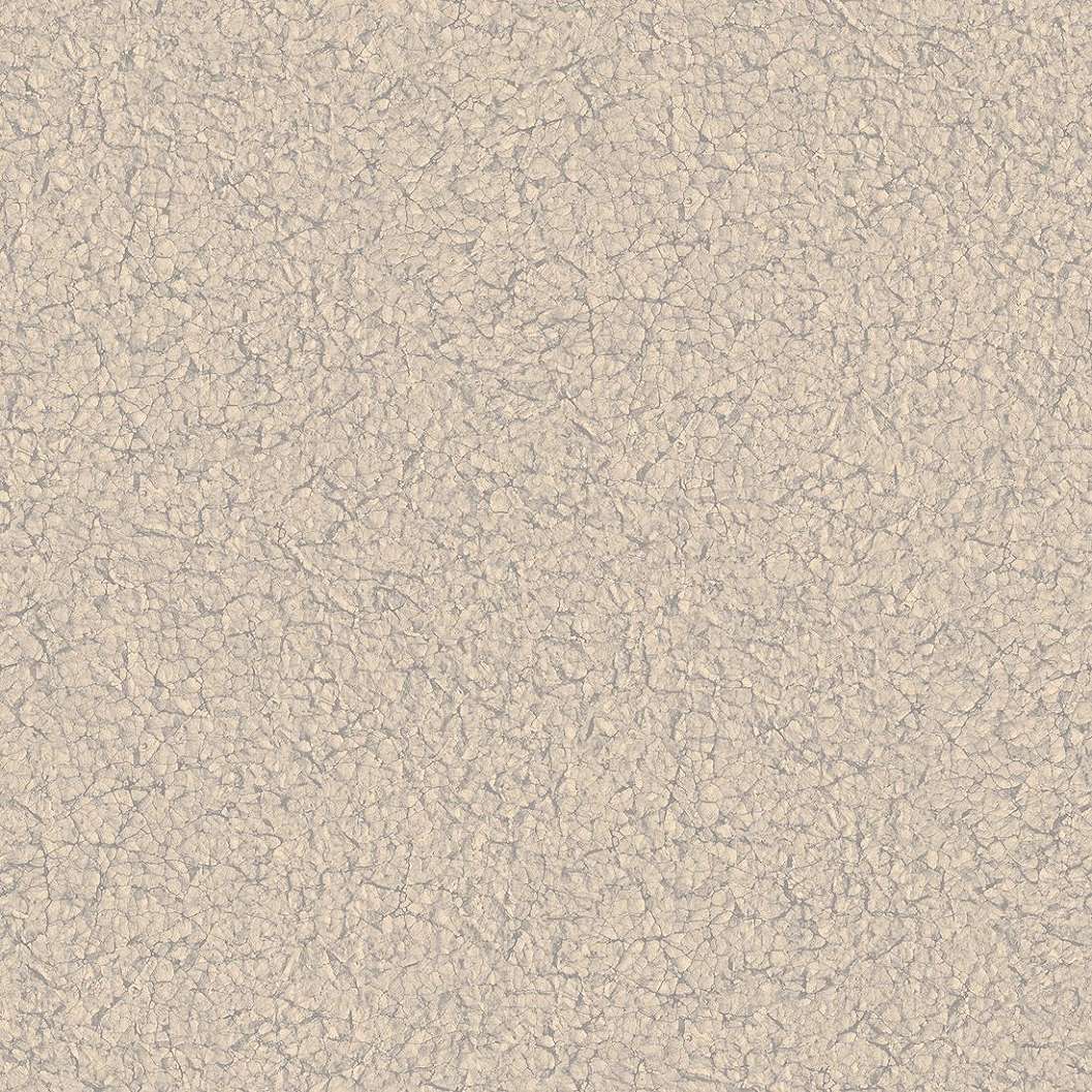 Struktúrált kő mintás metálfényes beige és szürke színű dekor tapéta