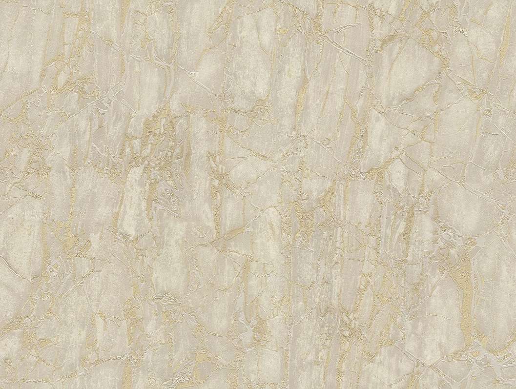 Struktúrált márvány mintás dupla széles beige színű luxus design tapéta