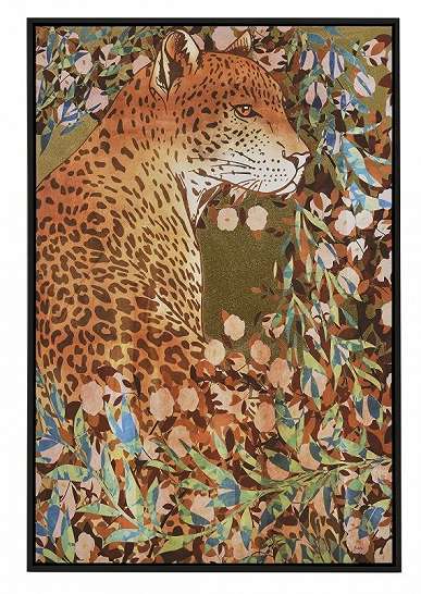 Színes 60x90cm leopárd mintás vászonkép