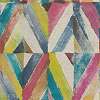 Színes akvarell hatású geometrikus mintás design tapéta